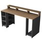 Työpöytä Asir, 160x89,5x55cm, musta/ruskea hinta ja tiedot | Tietokonepöydät ja työpöydät | hobbyhall.fi