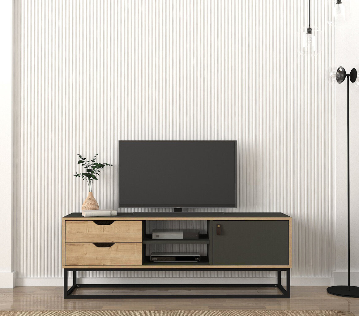 TV-teline Asir, 150x53,2x35cm, beige/musta hinta ja tiedot | TV-tasot | hobbyhall.fi
