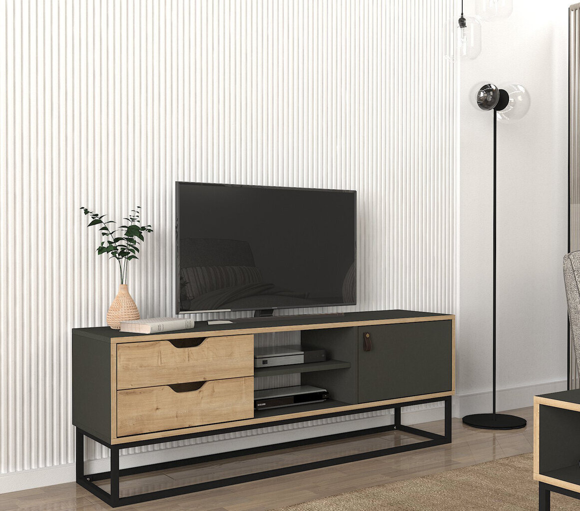 TV-teline Asir, 150x53,2x35cm, beige/musta hinta ja tiedot | TV-tasot | hobbyhall.fi