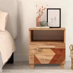 Yöpöytä Asir, 45x52x40cm, beige/ruskea hinta ja tiedot | Yöpöydät | hobbyhall.fi