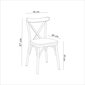 Työkalu Asir, 46x87x48cm, valkoinen hinta ja tiedot | Ruokapöydän tuolit | hobbyhall.fi