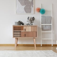 Yöpöytä Asir, 60x61x40cm, ruskea/beigea hinta ja tiedot | Yöpöydät | hobbyhall.fi