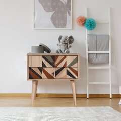 Yöpöytä Asir, 60x61x40cm, beige/harmaa hinta ja tiedot | Yöpöydät | hobbyhall.fi