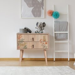 Yöpöytä Asir, 60x61x40cm, beige/harmaa hinta ja tiedot | Yöpöydät | hobbyhall.fi