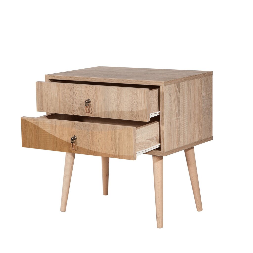 Yöpöytä Asir, 60x61x40cm, beige/ruskea hinta ja tiedot | Yöpöydät | hobbyhall.fi