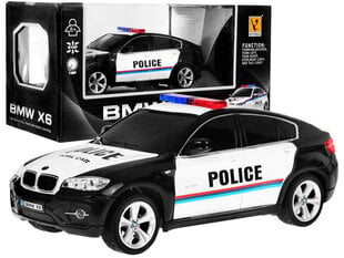Kauko-ohjattava poliisiauto BMW X6, musta hinta ja tiedot | Poikien lelut | hobbyhall.fi