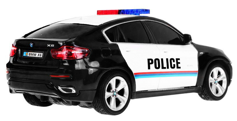 Kauko-ohjattava poliisiauto BMW X6, musta hinta ja tiedot | Poikien lelut | hobbyhall.fi