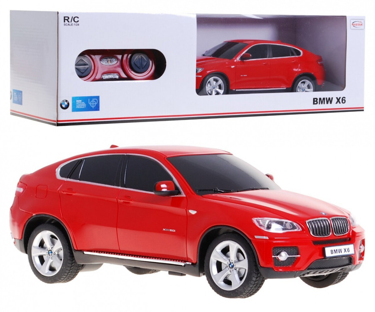 BMW X6 kauko-ohjattava auto, punainen hinta ja tiedot | Poikien lelut | hobbyhall.fi