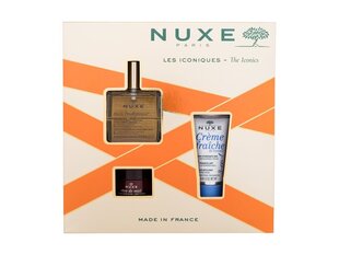 Nuxe The Iconics Nuxe Bestseller Gift Box Prodigious -lahjapakkaus: öljy, 50 ml + kasvovoide, 30 ml + huulirasva, 15 g. hinta ja tiedot | Kasvoöljyt ja seerumit | hobbyhall.fi