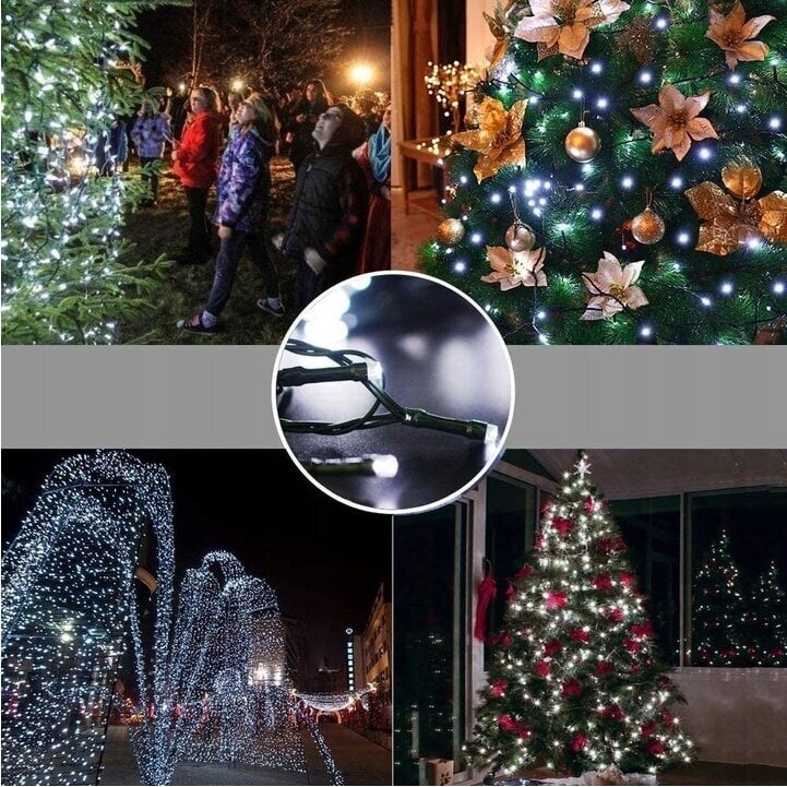 Joulukuusen valot, kylmä valkoinen 1000 LED hinta ja tiedot | Jouluvalot | hobbyhall.fi