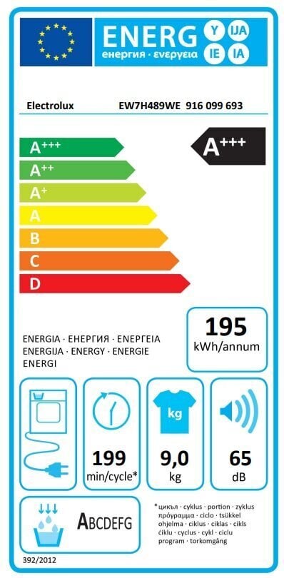 Electrolux EW7H489WE hinta ja tiedot | Kuivausrummut | hobbyhall.fi