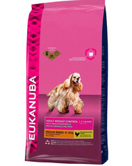 Eukanuba Adult Weight Control -kuivaruoka koirilleM, 15 kg hinta ja tiedot | Koiran kuivaruoka | hobbyhall.fi