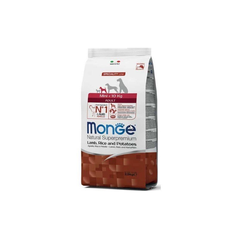 Monge Spec. Line Mini Adult -kuivaruoka koirille Line Mini Adult kuivaruoka lammasta, riisiä ja perunoita, pienille, aikuisille koirille, 2,5 kg hinta ja tiedot | Koiran kuivaruoka | hobbyhall.fi