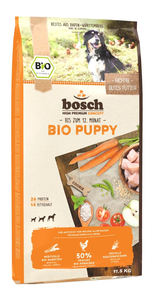 BIO Puppy -täysravinto alle 12 kuukauden ikäisille pennuille - 11,5 kg hinta ja tiedot | Koiran kuivaruoka | hobbyhall.fi