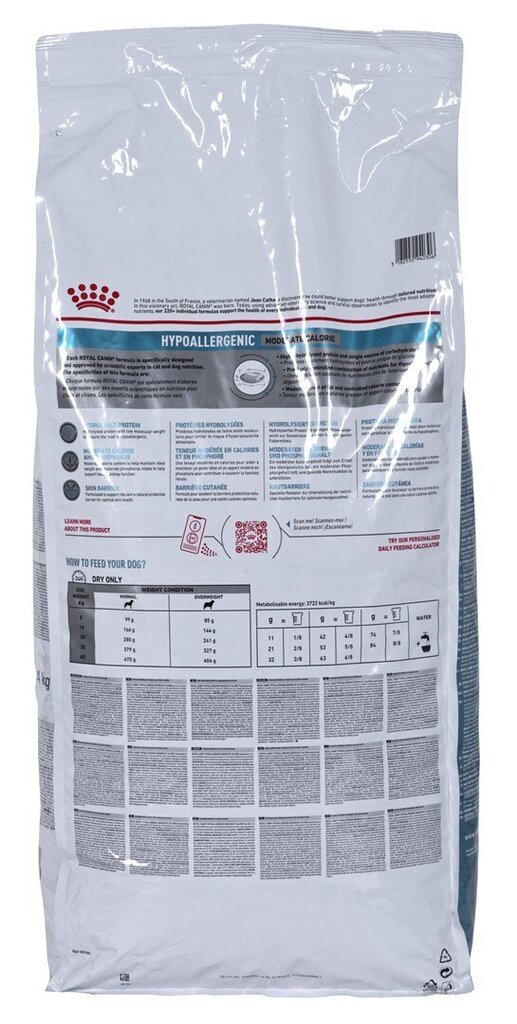 Royal Canin hypoallergeeninen keskikalorinen kuivaruoka koirille, 14 kg hinta ja tiedot | Koiran kuivaruoka | hobbyhall.fi