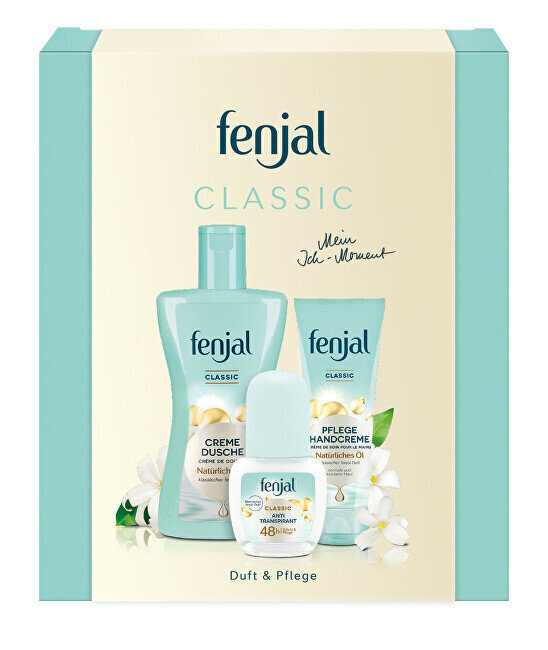 Fenjal Classic -lahjasetti vartalonhoitoon Classic Set: suihkuvoide 200 ml, roll-on deodorantti 48h 50 ml, käsivoide 75 ml hinta ja tiedot | Kasvovoiteet | hobbyhall.fi