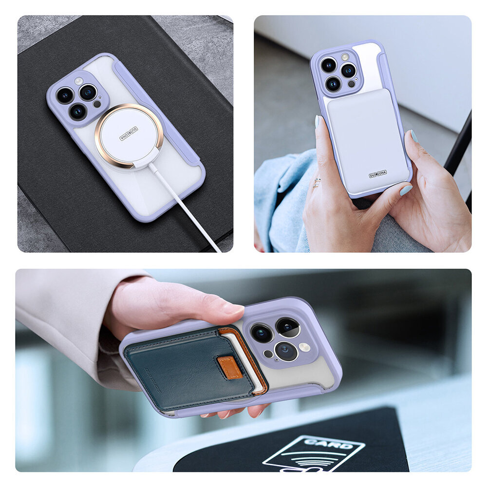 iPhone 13 / 14 (6,1″) Dux Ducis Skin X Pro MagSafe lompakkokotelo, Sininen hinta ja tiedot | Puhelimen kuoret ja kotelot | hobbyhall.fi