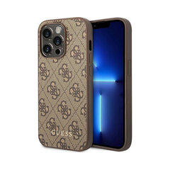 iPhone 14 Pro (6,1″) Alkuperäinen GUESS 4G Gold Logo -kotelo, Ruske hinta ja tiedot | Puhelimen kuoret ja kotelot | hobbyhall.fi