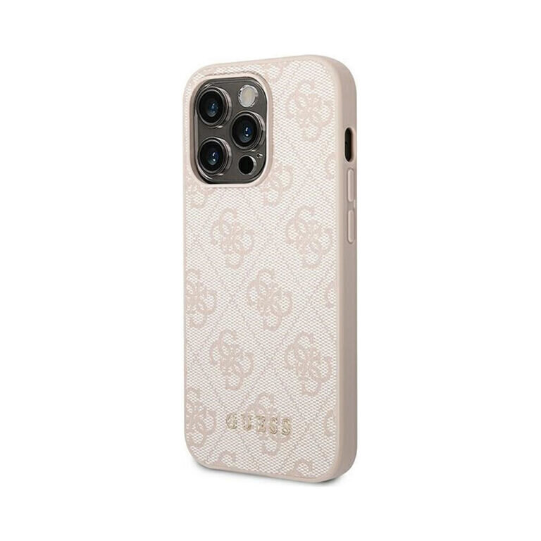 iPhone 14 Pro Max (6,7″) Alkuperäinen GUESS 4G Gold Logo -kotelo, Vaalea pinkki hinta ja tiedot | Puhelimen kuoret ja kotelot | hobbyhall.fi