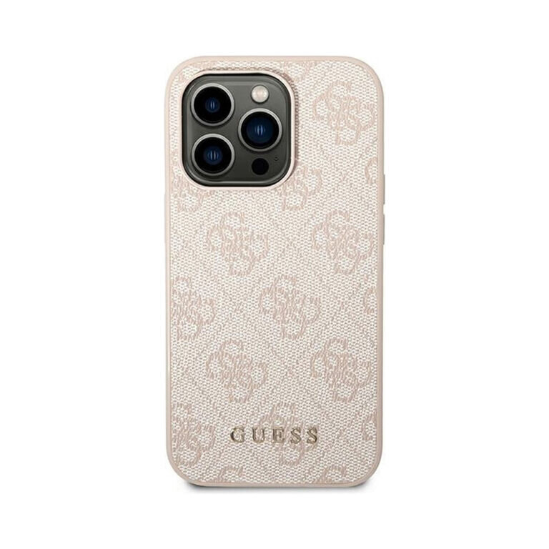 iPhone 14 Pro Max (6,7″) Alkuperäinen GUESS 4G Gold Logo -kotelo, Vaalea pinkki hinta ja tiedot | Puhelimen kuoret ja kotelot | hobbyhall.fi