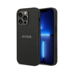 iPhone 14 Pro (6,1″) Alkuperäinen GUESS Saffiano Metal Logo -kotelo, Musta hinta ja tiedot | Puhelimen kuoret ja kotelot | hobbyhall.fi