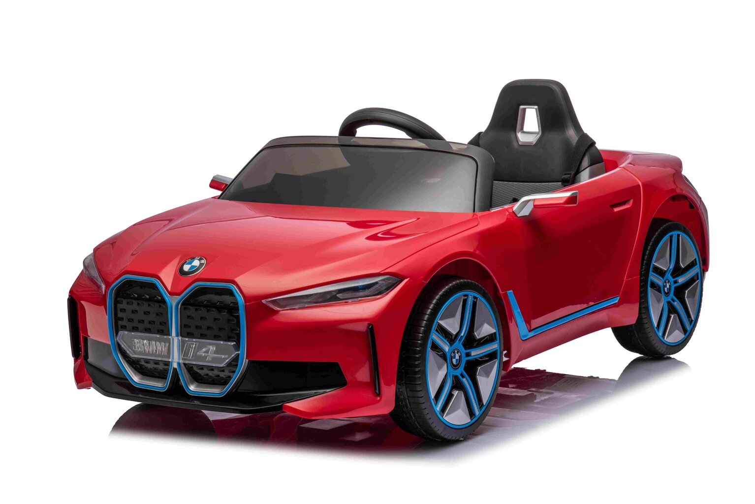 BMW I4 kauko-ohjattava auto, punainen hinta ja tiedot | Poikien lelut | hobbyhall.fi