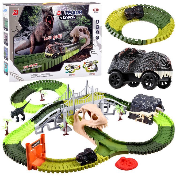 Joustava rata - Dinosaurukset, 233 osaa hinta ja tiedot | Poikien lelut | hobbyhall.fi