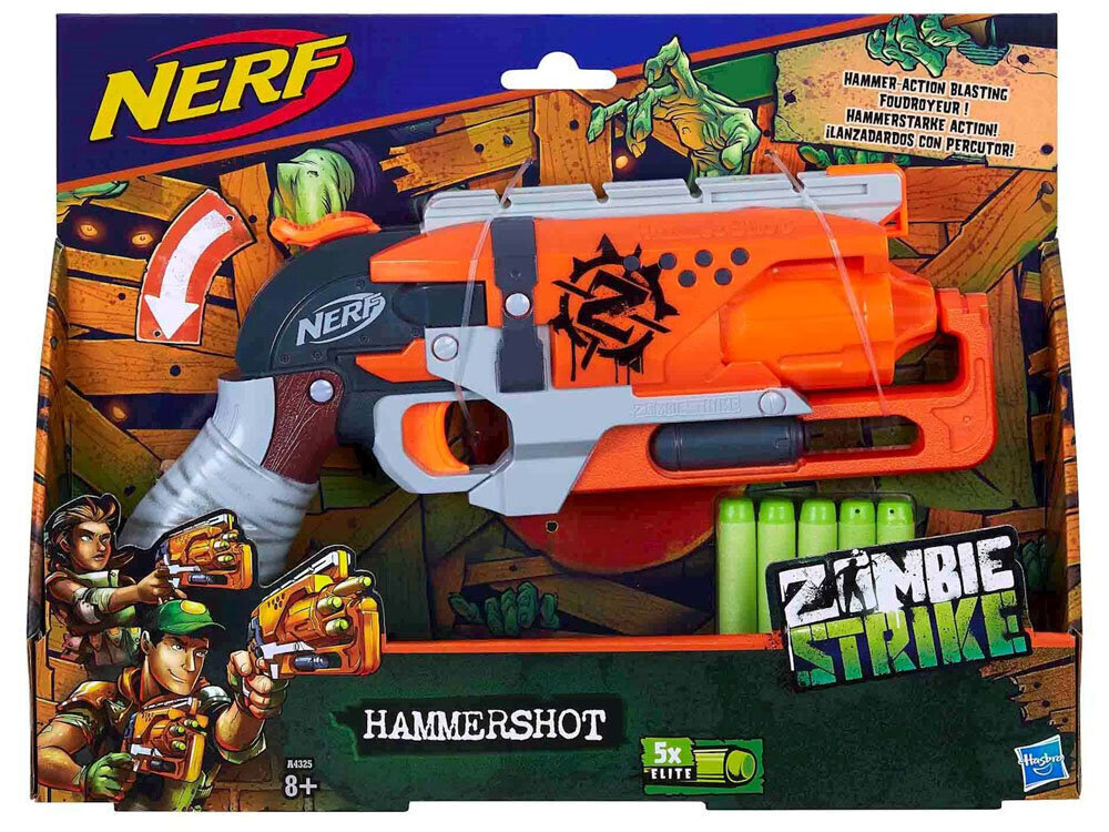 Nerf Zombie Strike Hammer -lelukivääri hinta ja tiedot | Poikien lelut | hobbyhall.fi