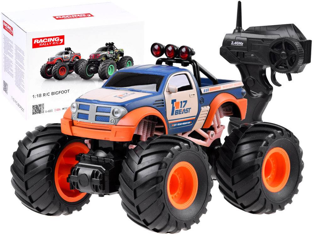 Monster Truck kauko-ohjattava auto, 1:18 hinta ja tiedot | Poikien lelut | hobbyhall.fi