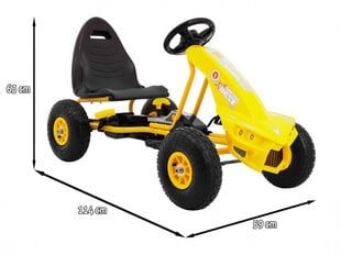 Minam kart Gokart, keltainen hinta ja tiedot | Poikien lelut | hobbyhall.fi