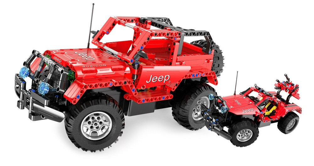 Kauko-ohjattava rakennusmalli CaDA - JEEP, 531 osat hinta ja tiedot | Poikien lelut | hobbyhall.fi