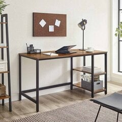 Tietokonepöytä Vasagle, ruskea/musta hinta ja tiedot | Tietokonepöydät ja työpöydät | hobbyhall.fi