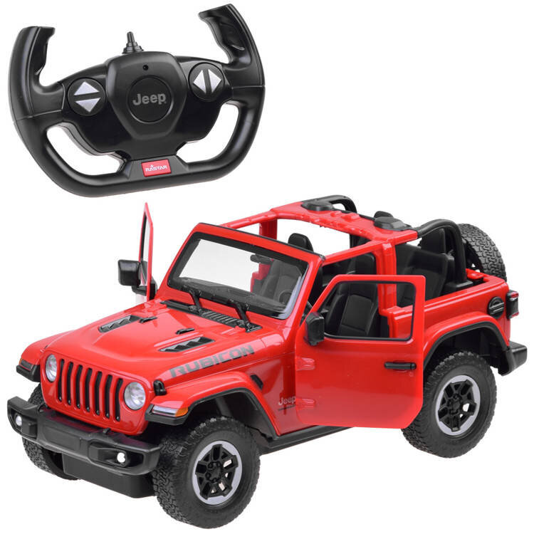 Kauko-ohjattava Jeep Wrangler Rubicon, punainen hinta ja tiedot | Poikien lelut | hobbyhall.fi