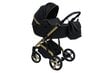 Lastenvaunut STILO Baby Fashion 3in1 Black / Gold hinta ja tiedot | Vaunut ja rattaat | hobbyhall.fi