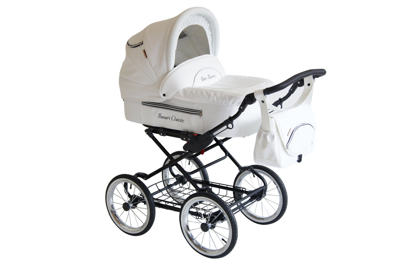 Lastenvaunut Fanari Classic Baby Fashion 3in1 White hinta ja tiedot | Vaunut ja rattaat | hobbyhall.fi