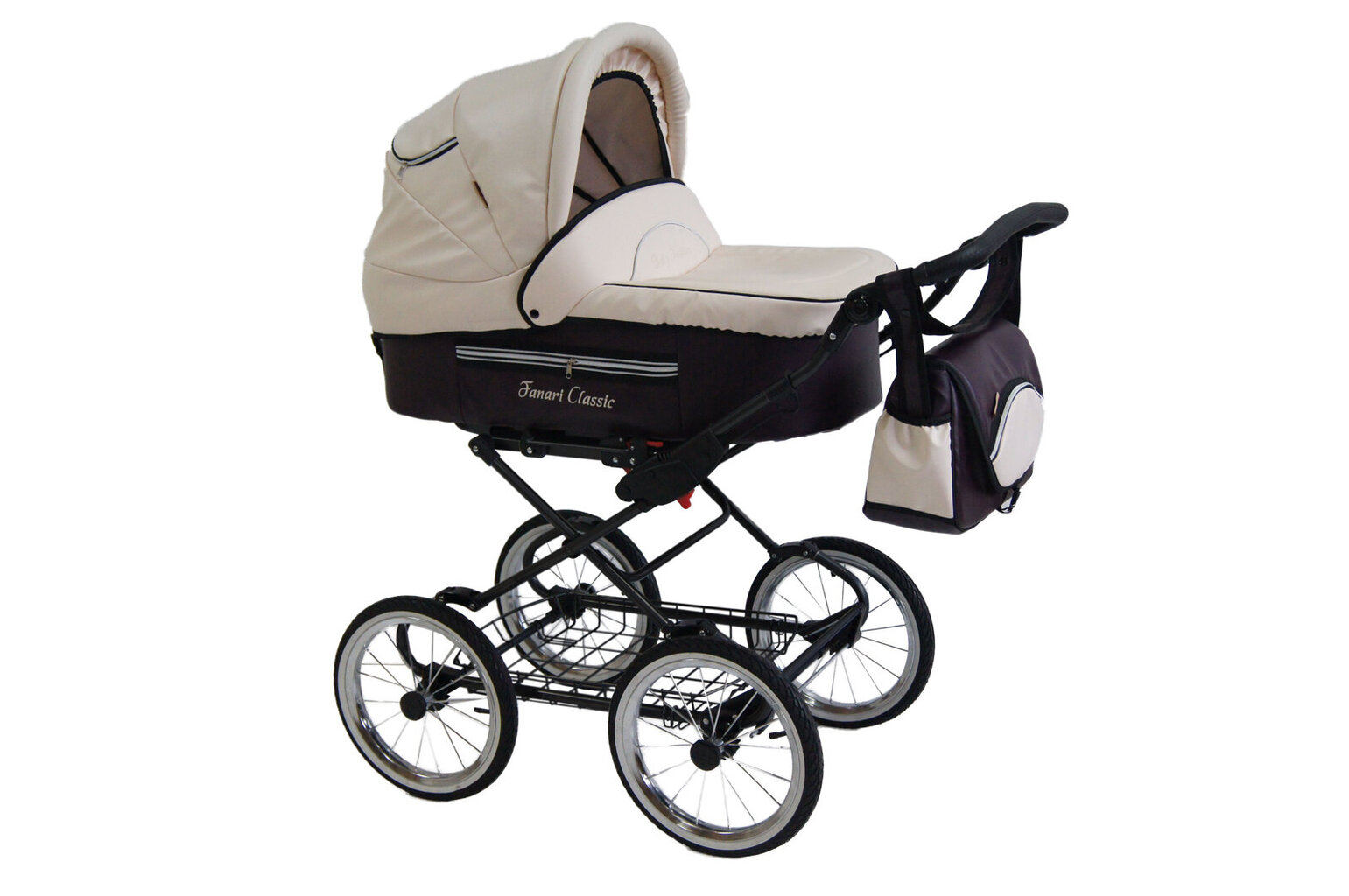 Lastenvaunut Fanari Classic Baby Fashion 3in1 White hinta ja tiedot | Vaunut ja rattaat | hobbyhall.fi