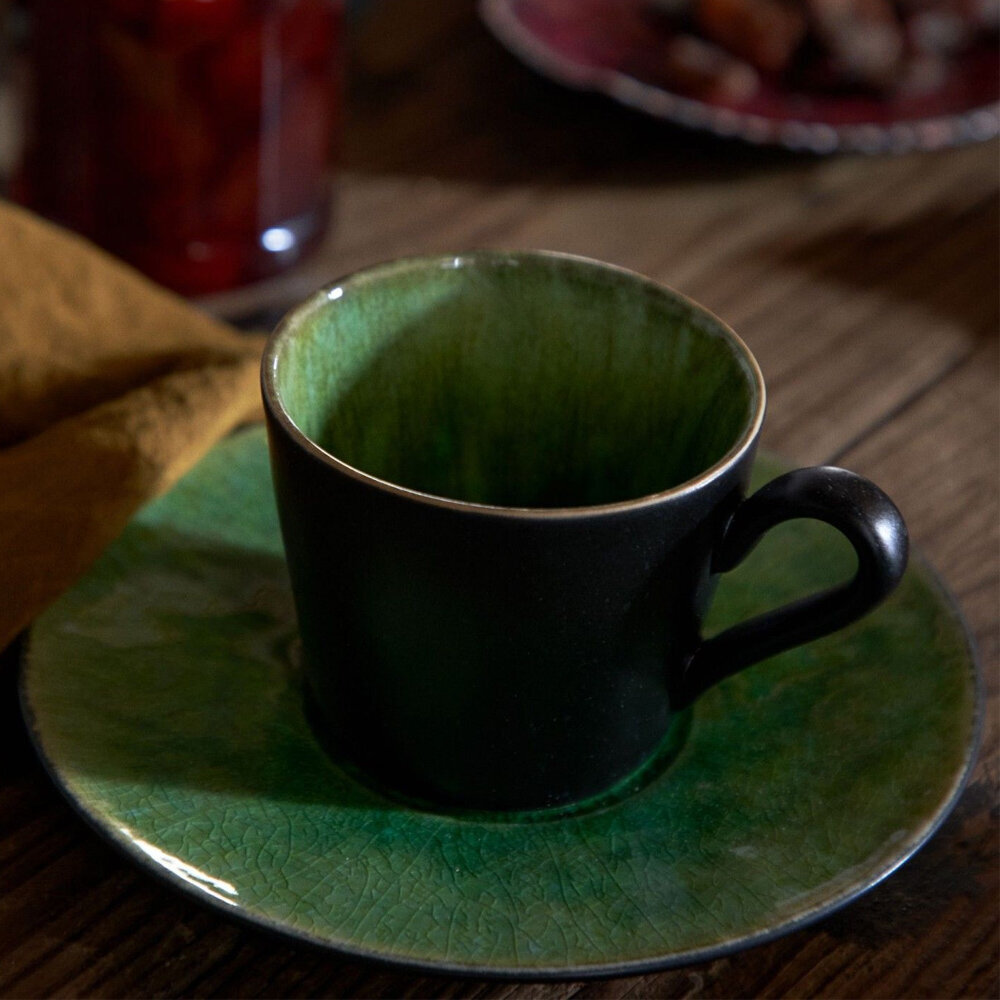 Costa Nova kivitavara teekuppi lautasella Riviera, 190 ml hinta ja tiedot | Lasit, mukit ja kannut | hobbyhall.fi