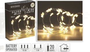 Jouluvaloketju 20 LED-valoa, 0,95 m hinta ja tiedot | Jouluvalot | hobbyhall.fi