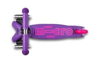 Kolmipyöräinen potkulauta Micro Mini Deluxe LED Purple Pink hinta ja tiedot | Micro Lapset | hobbyhall.fi