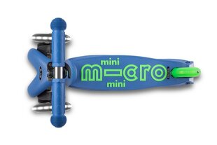Kolmipyöräinen potkulauta Micro Mini Deluxe LED Crystal blue hinta ja tiedot | Potkulaudat | hobbyhall.fi