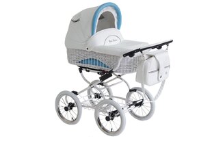 Scarlett Lastenvaunut Baby Fashion 2in1 White / Blue hinta ja tiedot | Baby Fashion Lastenvaunut ja rattaat | hobbyhall.fi