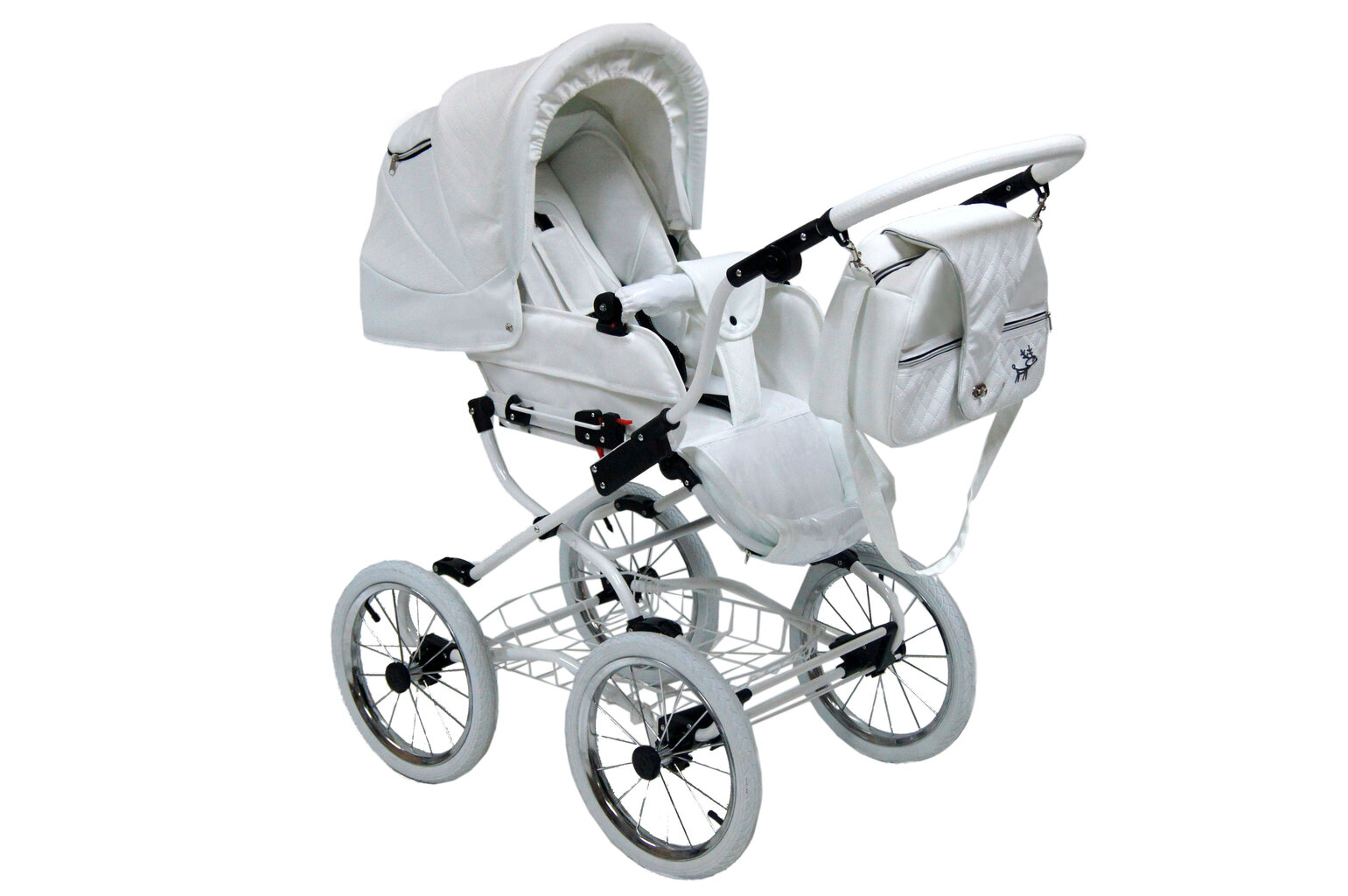 Scarlett Lastenvaunut Baby Fashion 2in1 White / Grey hinta ja tiedot | Vaunut ja rattaat | hobbyhall.fi