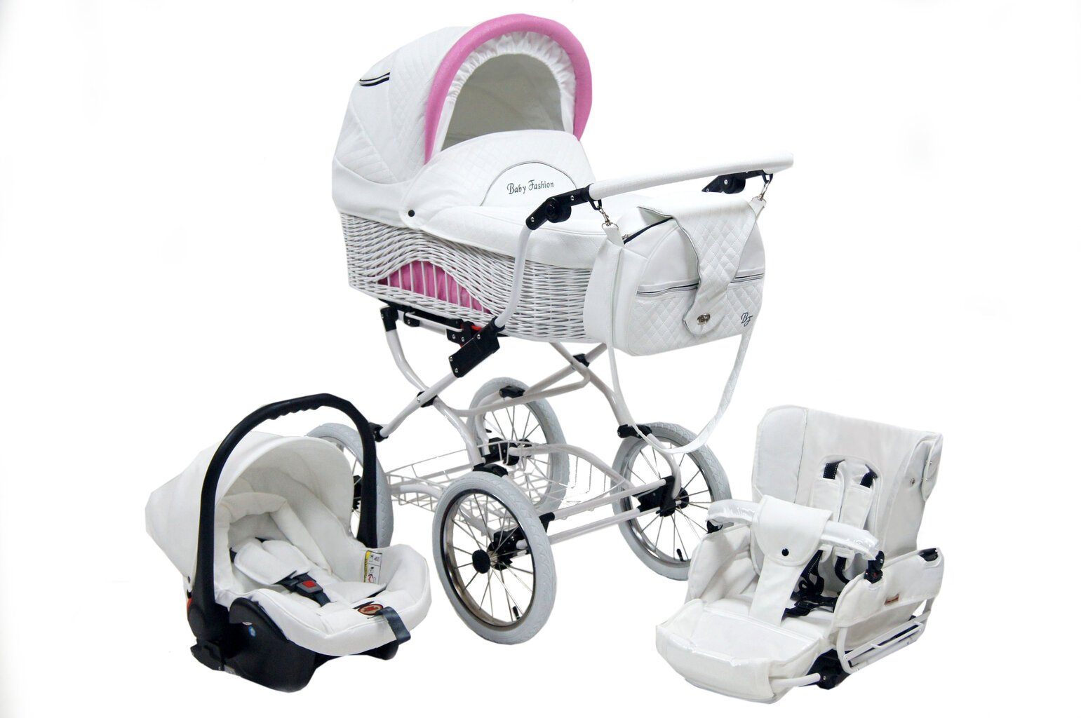 Scarlett Lastenvaunut Baby Fashion 3in1 White hinta ja tiedot | Vaunut ja rattaat | hobbyhall.fi