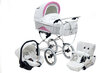 Scarlett Lastenvaunut Baby Fashion 3in1 White / Pink hinta ja tiedot | Vaunut ja rattaat | hobbyhall.fi