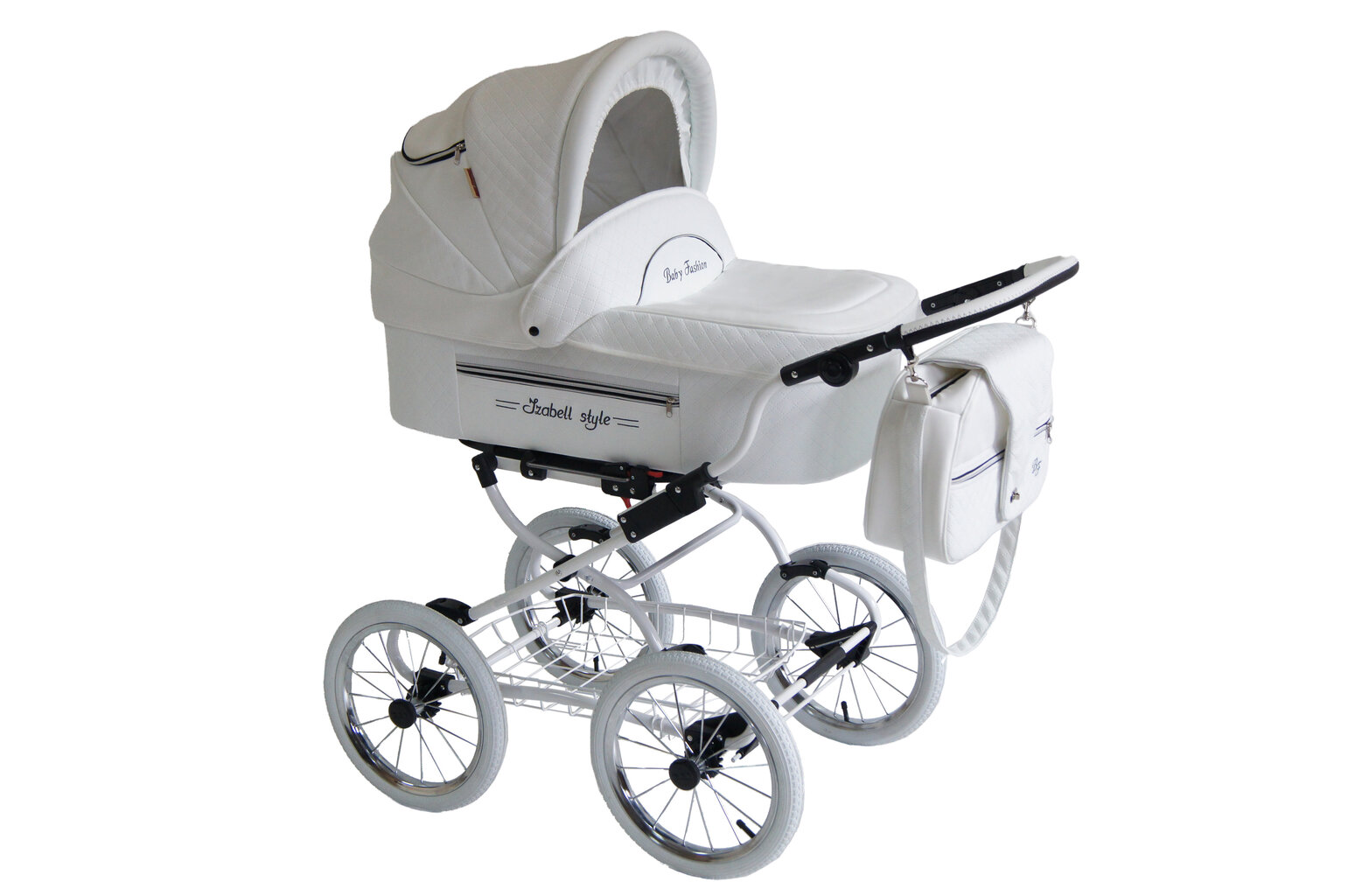 Lastenvaunut Isabell Baby Fashion 2in1 White hinta ja tiedot | Vaunut ja rattaat | hobbyhall.fi