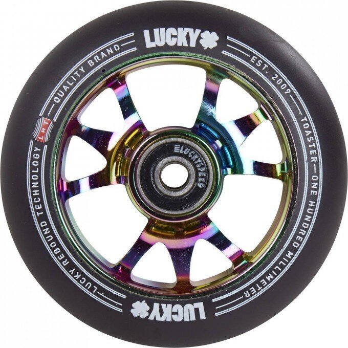 Lucky Toaster 110mm Pro Scooter Wheel (110mm|Neokromi/musta) hinta ja tiedot | Potkulaudat | hobbyhall.fi