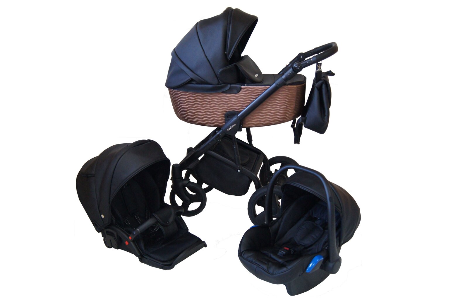 Lastenvaunut STILO Baby Fashion 3in1 Black hinta ja tiedot | Vaunut ja rattaat | hobbyhall.fi