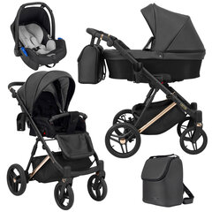 Lastenvaunut Lazzio Premium Kunert 3in1 Black ECO hinta ja tiedot | Vaunut ja rattaat | hobbyhall.fi