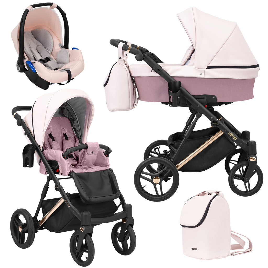 Lastenvaunut Lazzio Premium Kunert 3in1 Pink ECO hinta ja tiedot | Vaunut ja rattaat | hobbyhall.fi