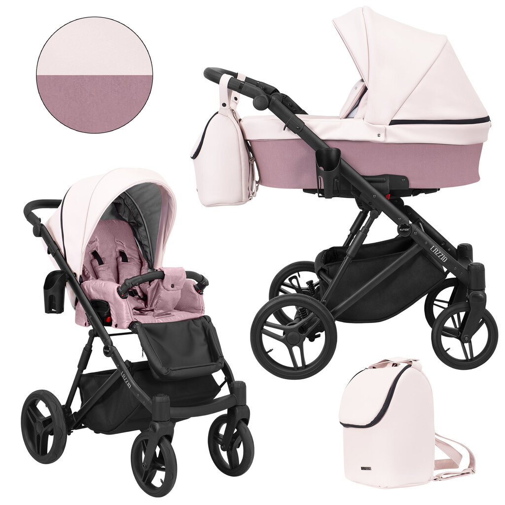 Lastenvaunut Lazzio Kunert 2in1 PINK ECO hinta ja tiedot | Vaunut ja rattaat | hobbyhall.fi